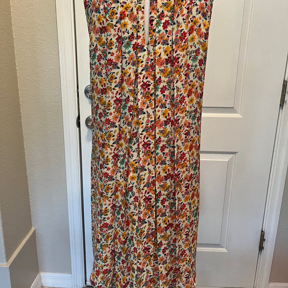 S+B two layer multi color sleeveless floral print dress, size 6 - Picture 3 of 6